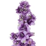 Sztuczna Gałązka Ostróżki Fioletowej w Odcieniach Jesieni - 110 cm - obrazek 3