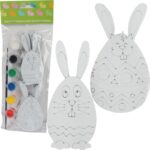 ZAJĄCZKI wielkanocne zestaw do malowania 6 sztuk