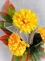 Kompozycja nagrobna misa chryzantema w kolorze żółtym - obrazek 2