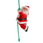Świąteczna Dekoracja Świetlna - Dwa Mikołaje Wspinające się po Sznurze z Oświetleniem LED - obrazek 2