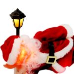 Figurka Świętego Mikołaja animowana, ruchoma, z dźwiękiem- chrapanie i podświetlona, 25 cm Czerwona - obrazek 2