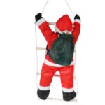 MIKOŁAJ GWIAZDOR NA DRABINIE WCHODZĄCY WSPINAJĄCY SIĘ DEKORACJA 60cm - obrazek 3