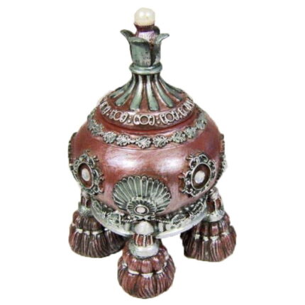 Ozdobna Szkatułka Vintage ze Szkicznymi Detalami w Kolorze Brązu i Srebra.