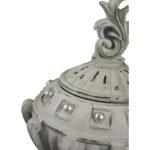 Perłowy Pojemnik na Biżuterię w Stylu Floralnym na Nóżce - obrazek 3