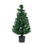 Choinka Światłowodowa Multikolor z Gwiazdkami 120 cm - Energooszczędna Dekoracja Bożonarodzeniowa - obrazek 2