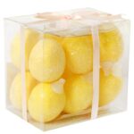 Jajka lukrowane zawieszki zestaw 12 sztuk 4cm żółte - obrazek 2