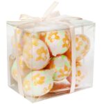 Jajka lukrowane zawieszki zestaw 12 sztuk 4cm różowe - obrazek 2