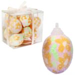 Jajka lukrowane zawieszki zestaw 12 sztuk 4cm różowe
