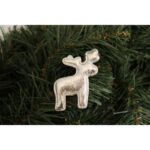 Komplet 6 Srebrnych Reniferów z Błyszczącego Materiału do Przyklejenia - obrazek 3