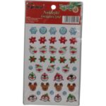 Mix Naklejek Samoprzylepnych na Okno: Gwiazdki, Śnieżynki, Pingwiny, Renifery - 40 szt., Wielkość 10x19 cm