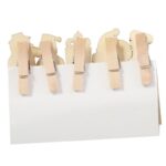 Klamerki Drewniane Multikolor do Dekoracji Bożonarodzeniowych 10 szt. 4 cm - obrazek 3