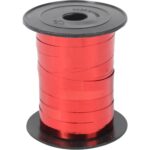 Zestaw do pakowania prezentów 1 wstążka 15 m+ 4 kokardki rozetki CZERWONY - obrazek 3