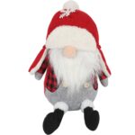 SKRZAT Świąteczny Krasnal GNOM Ozdoba Świąteczna skandynawska Prezent 30 cm CZERWONY - obrazek 2