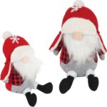 SKRZAT Świąteczny Krasnal GNOM Ozdoba Świąteczna skandynawska Prezent 30 cm CZERWONY