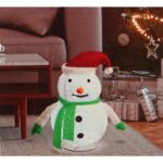 Bałwan Świąteczny z Podświetleniem LED 40szt, Biały, 60cm, Zasilanie Bateryjne - obrazek 2