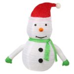 Bałwan Świąteczny z Podświetleniem LED 40szt, Biały, 60cm, Zasilanie Bateryjne