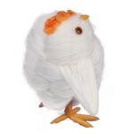 KURCZAK Z WEŁNY FIGURKA 10CM WIELKANOC BIAŁA - obrazek 2