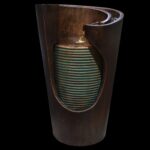 Kamień i Światło: Elegancka Fontanna Dekoracyjna z Podświetleniem - obrazek 2