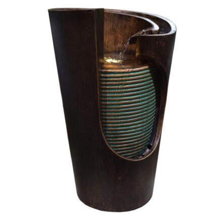 Kamień i Światło: Elegancka Fontanna Dekoracyjna z Podświetleniem