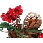 Ozdoba bożonarodzeniowa zawieszkaSZYSZKA Z DEKORACJĄ 20 cm BRĄZOWA - obrazek 2