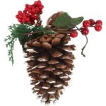 Ozdoba bożonarodzeniowa zawieszkaSZYSZKA Z DEKORACJĄ 20 cm BRĄZOWA