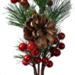 Gałązka Jarzębiny z Szyszką, Wysokość 65cm - obrazek 2