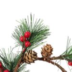 Wianek z jarzębiny z szyszkami stroik 16 cm - obrazek 2