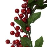 Wianek dekoracyjny z jarzębiny 30cm - Czerwony - obrazek 2