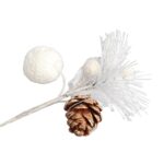 Dodatek świąteczny na piku z szyszką biały - obrazek 2