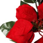 Czerwona Gałązka Jarzębiny z Gwiazdą Betlejemską 62 cm - obrazek 3