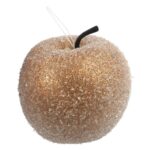 Złote Plastikowe Bombki w Kształcie Jabłek 7 cm - Zestaw 4 szt. - obrazek 3