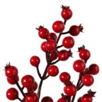 Girlanda Dekoracyjna z Czerwonymi Owocami Jarzębiny 55cm - obrazek 3