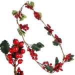 GIRLANDA Z JARZĘBINĄ OZDOBA ŚWIĄTECZNA BOŻONARODZENIOWA 155 CM