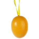 Jajka plastikowe zawieszki zestaw 6 sztuk 5cm żółte - obrazek 2