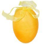 Jajka plastikowe zawieszki zestaw 3 sztuk 8,5cm żółte - obrazek 2