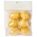 Zestaw 6 Plastikowych Jajek Wielkanocnych do Zawieszenia, Żółte, 6,5 cm - obrazek 2