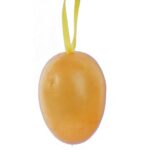 Zestaw 6 Plastikowych Jajek Wielkanocnych do Zawieszenia, Żółte, 6,5 cm - obrazek 3