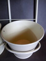 Kremowy Metaloplastyka Wiszący Kwietnik w Stylu Prowansalskim na 6 Kwiatów - obrazek 3