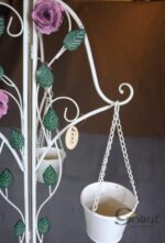 Stojak na rośliny Różana Subtelność na sześć doniczek z metaloplastyki - obrazek 2