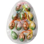 Zestaw Wielkanocnych Jajek Zawieszek z Motywem Zajączka - 12 sztuk, 6 cm - obrazek 2