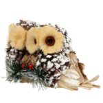 ZAWIESZKA ŚWIĄTECZNA DREWNIANE SÓWKI Z DEKORACJĄ 24 CM - obrazek 2