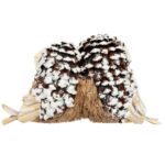 ZAWIESZKA ŚWIĄTECZNA DREWNIANE SÓWKI Z DEKORACJĄ 24 CM - obrazek 3