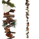 GIRLANDA DREWNIANA OZDOBA ŚWIĄTECZNA BOŻONARODZENIOWA