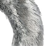 WIANEK DEKORACYJNY ŚWIĄTECZNY WIENIEC SREBRNY 40CM - obrazek 2