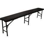 ŁAWKA CATERINGOWA SKŁADANA OGRODOWA WALIZKA 180cm CZARNA - obrazek 2