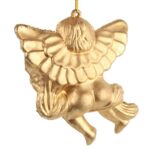 Złoty Plastikowy Aniołek - Zawieszka - obrazek 3