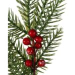 GAŁĄZKA ŚWIERKOWA z JARZĘBINĄ 63 CM czerwona - obrazek 2