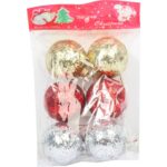 Zestaw 6 Kolorowych Bombek Brokatowych 5cm - Alternatywa Szklanych Ozdób Świątecznych - obrazek 2