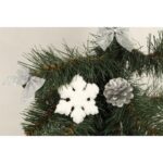 Komplet 6 Białych Styropianowych Śnieżynek - Zawieszki o Wysokości 6 cm - obrazek 2