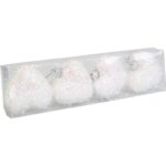 Komplet 4 serc styropianowych opalizujących 6 cm - obrazek 2